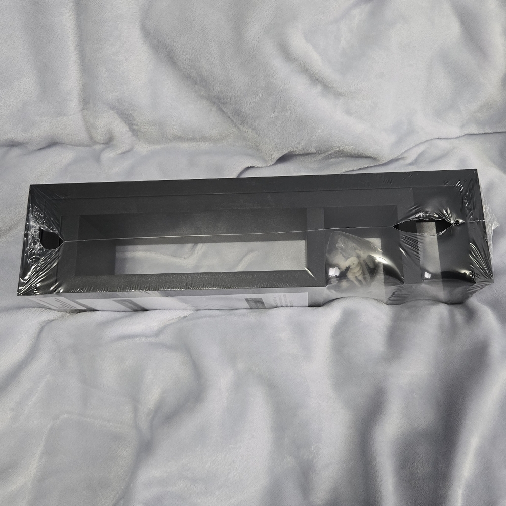 Set Of 3 Small Black Floating Shelves